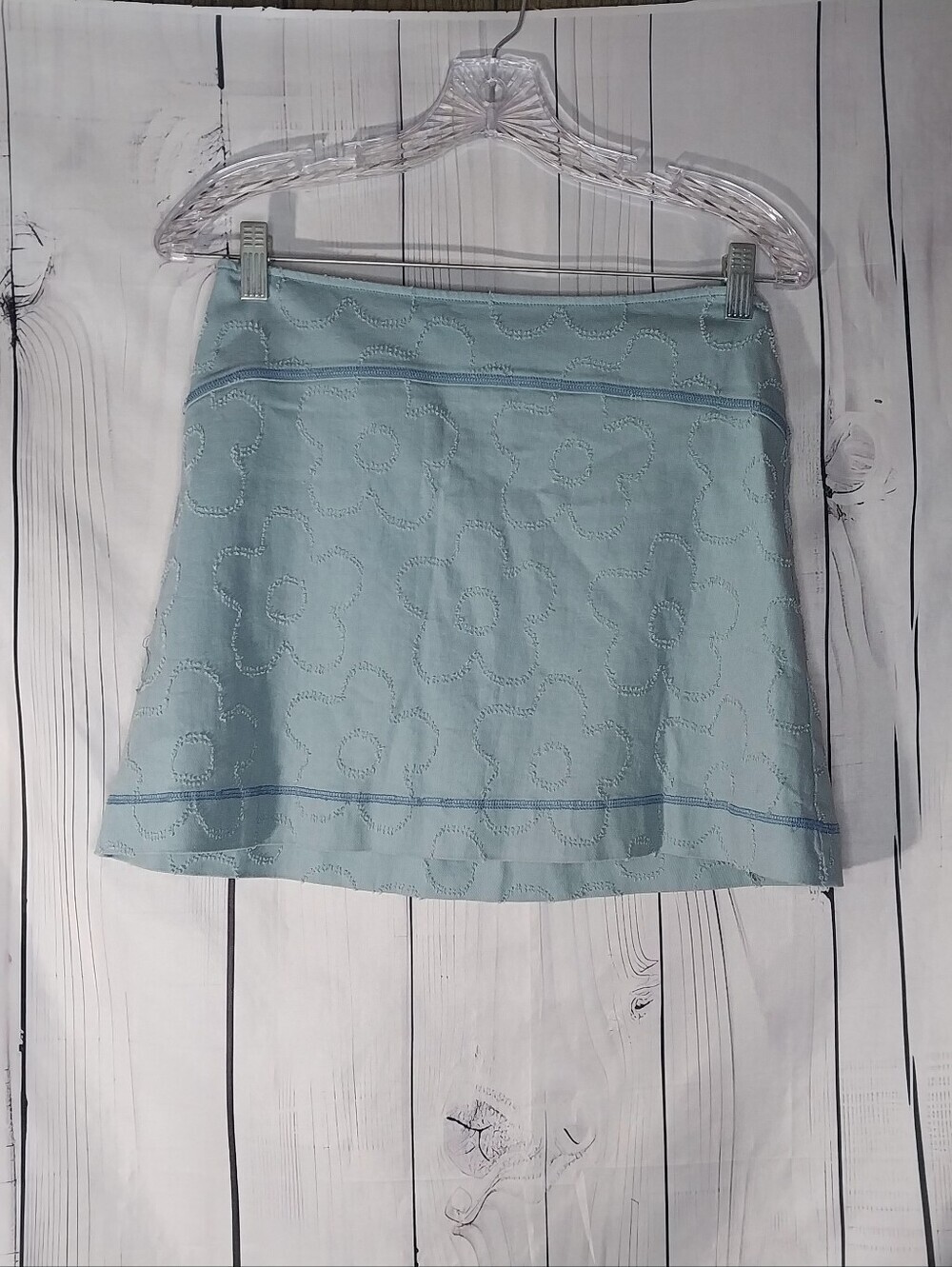 Urban Outfitters Blue Retro Textured Daisy Y2K Fairycore Coquette Mini Skirt